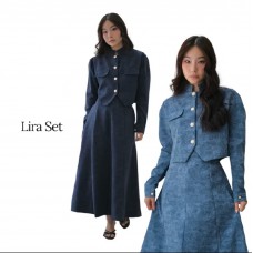 Lira Set - Setelan Rok Atasan Lengan Panjang